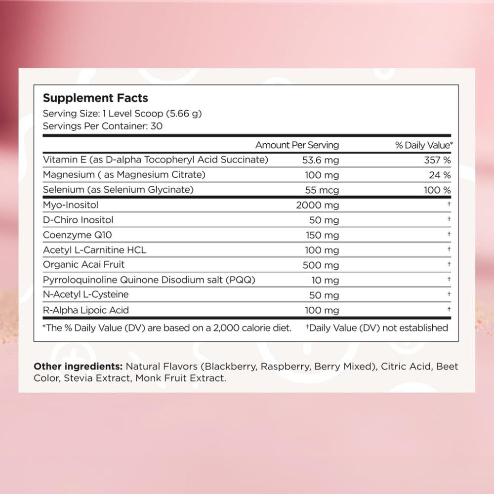 Beli berry-flavored drink mix scoop ready to blend.