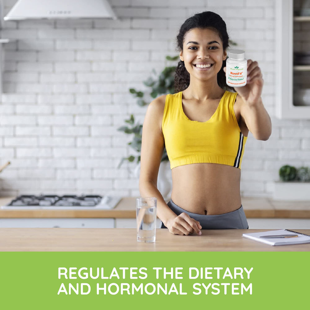 Beljanski Rovol V capsules close-up highlight herbal formula.
