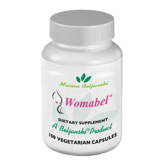 Beljanski Womabel bottle front for convenient daily health support.
