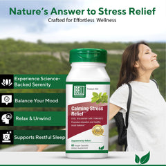 Bell Lifestyle Calming Stress Blend capsules ready for convenient daily use
