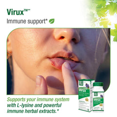 Bell Virux L Lysine capsules close-up showing plant-based capsules