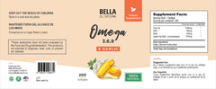 Bella All Natural omega-3-6-9 capsules on shelf for easy access