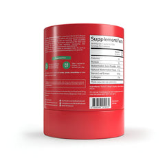 Bella All Natural Watermelon Collagen Powder mixed in a glass drink for smooth texture.