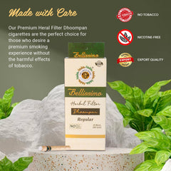 Bellissimo nicotine-free cigarette emphasizes aroma with no tobacco, ideal for reduced cravings.