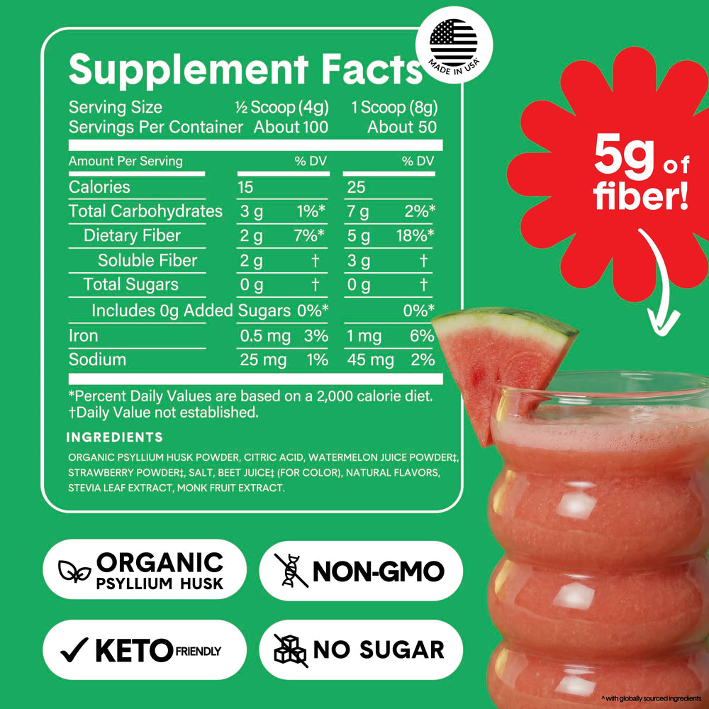 Bellway organic psyllium husk ingredients listed for clear, natural fiber source.