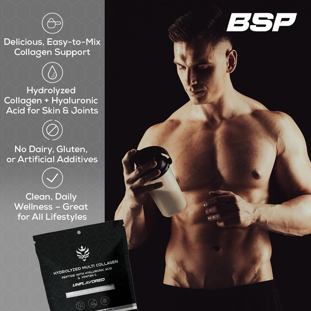 Benavidez Collagen Peptides keto and paleo friendly badge on container.