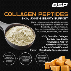 Benavidez Collagen Peptides salted caramel coffee shot highlights flavor and quick mix