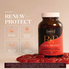 Bend Renew + Protect capsules pack for easy daily skin resilience