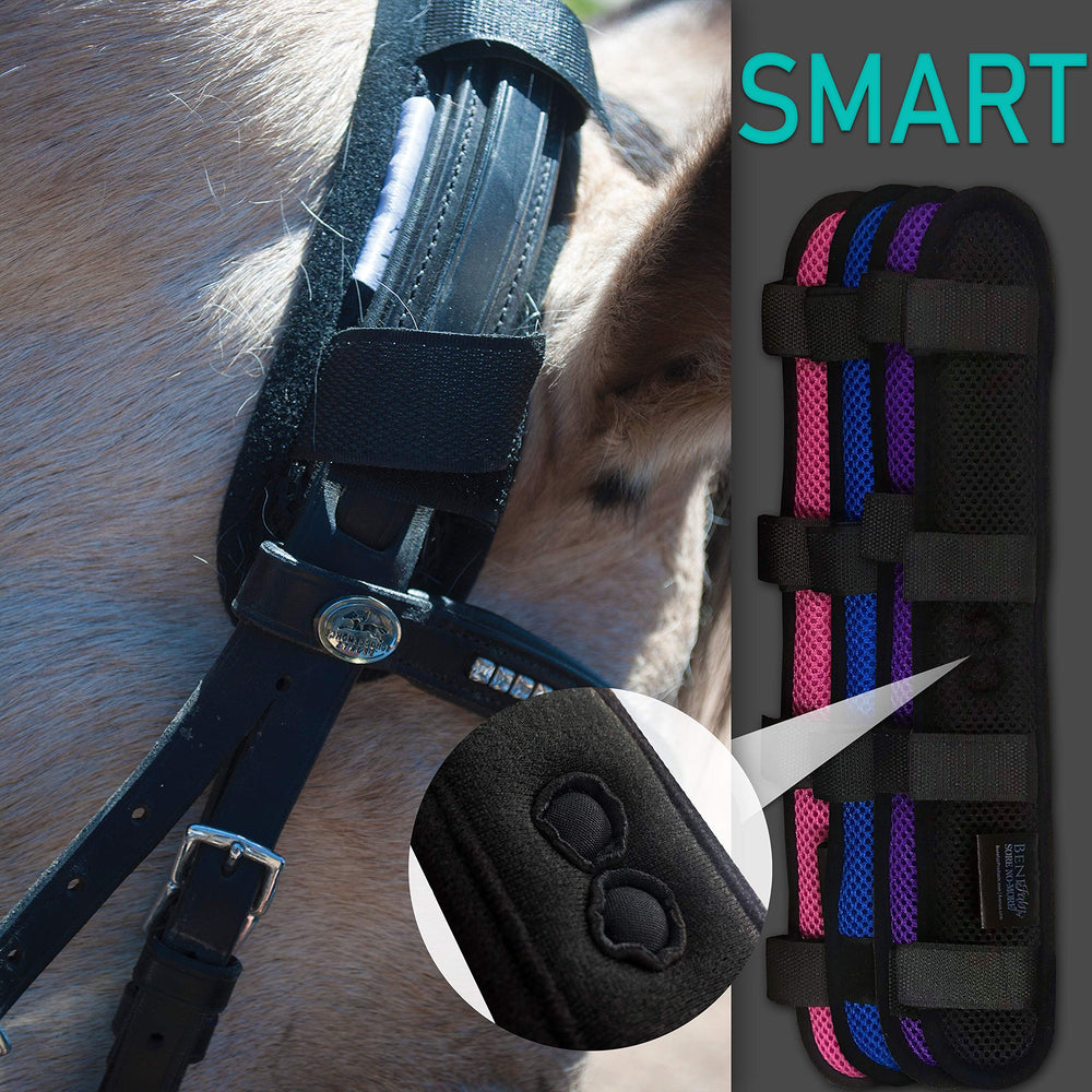 BENEFAB Poll Pad on halter supports posture during training sessions
