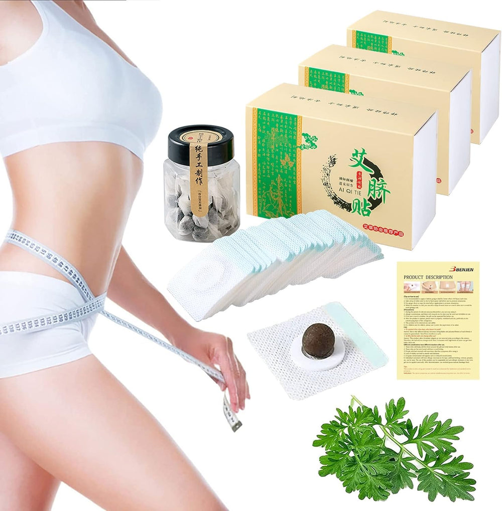 BENJEN mugwort belly patch outer box for a natural nightly routine
