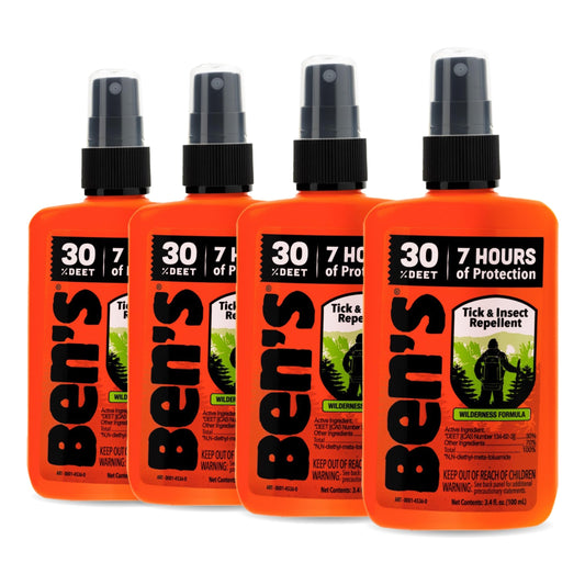 Ben's Tick & Insect Repellent bottle pour for easy outdoor application