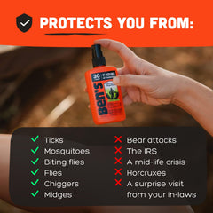 Ben's Tick & Insect Repellent travel-size bottle ready for packing