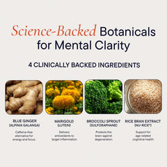 Berkeley Life Cognitive Support label highlighting clean plant-based ingredients.