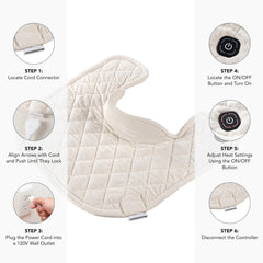 Berkshire Blanket weighted heating pad with EZ Touch controller for easy heat selection.