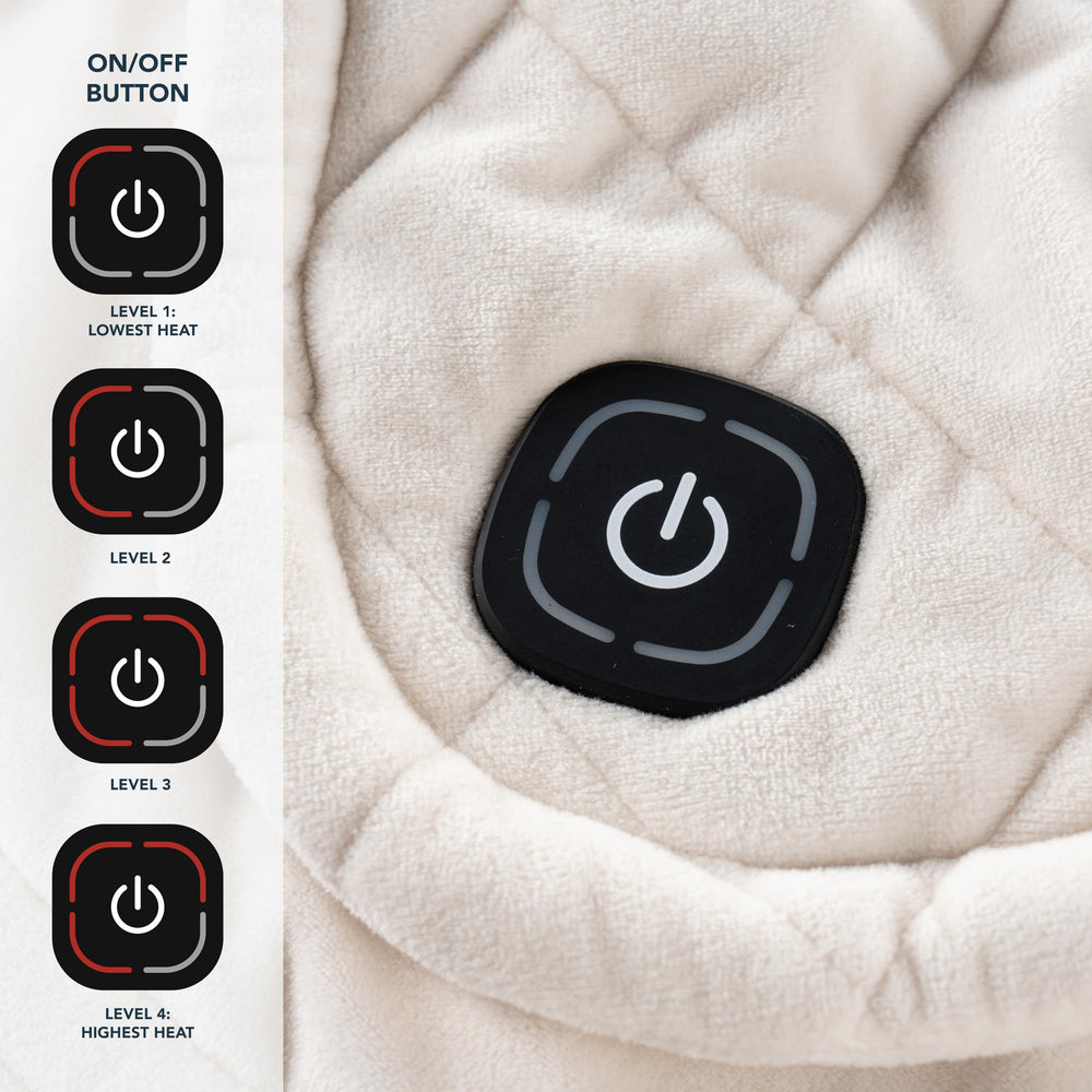 Berkshire Blanket weighted heating pad glass beads closeup highlighting even weight distribution.