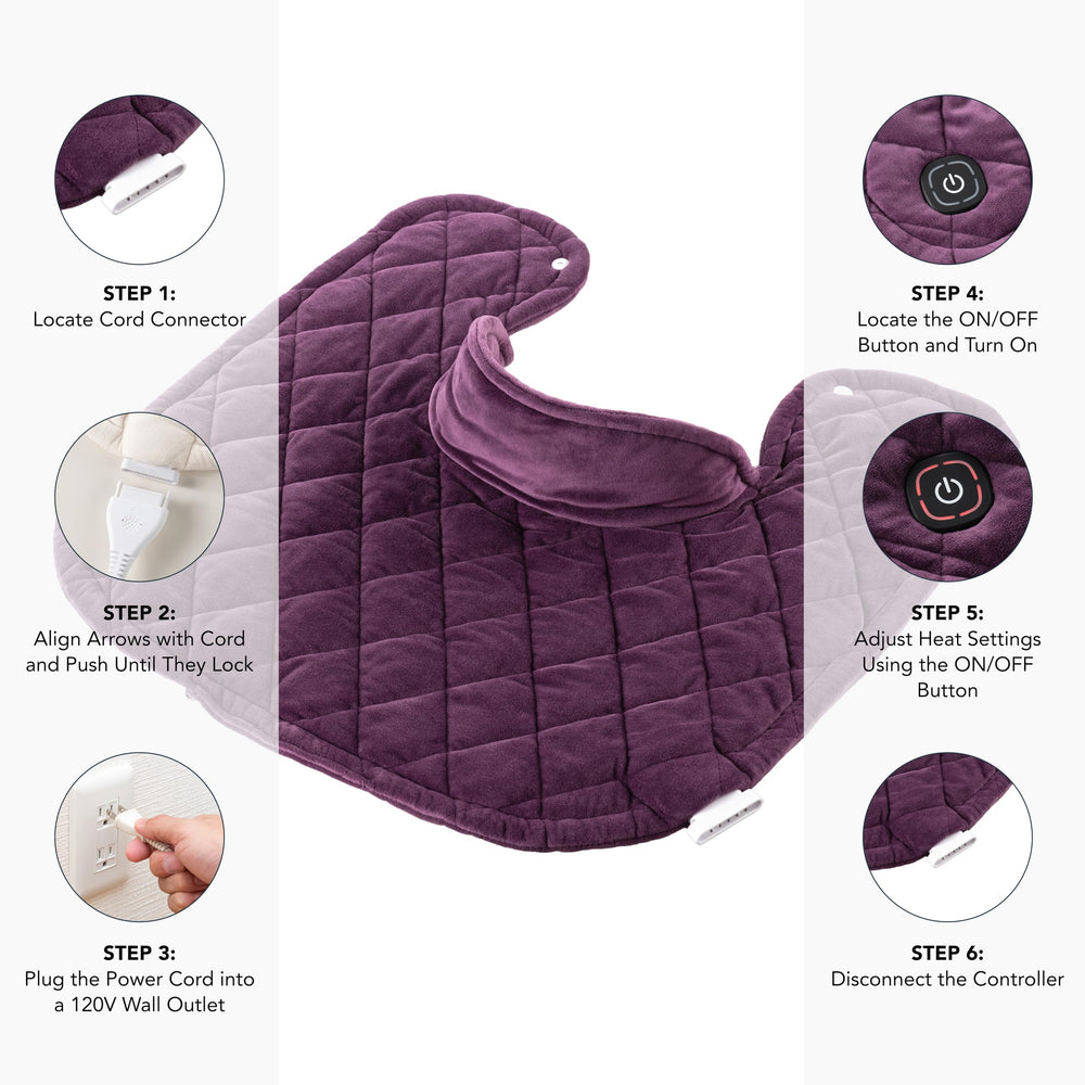 EZ Touch controller on Berkshire Blanket heating pad for easy heat setting.