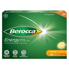Berocca Orange bottle positioned for a morning routine.