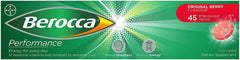 Berocca Performance Original Berry blister packs on shelf for quick refresh.