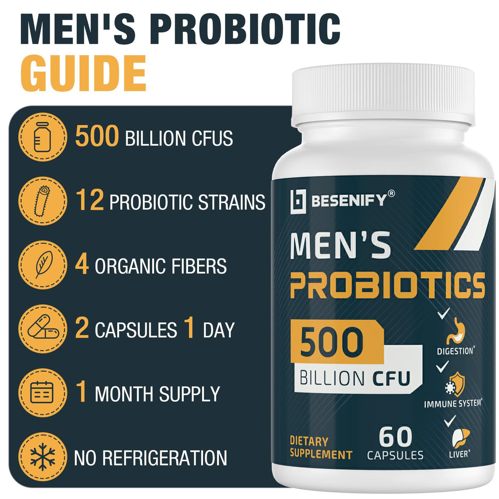 On-the-go Besenify Probiotics pouch illustrating travel-friendly packaging.