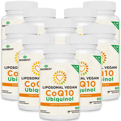 Besibest liposomal CoQ10 ubiquinol bottle highlighting high absorption potential