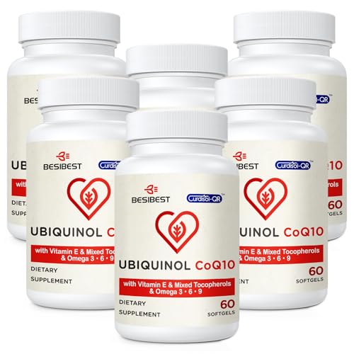 Besibest Ubiquinol 600mg softgel bottle—high-potency CoQ10 with omega-3s for daily energy support.