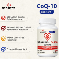 Besibest Vitamin E tocopherols softgel provides antioxidant support.