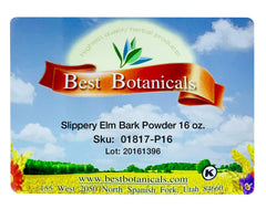 Best Botanicals Slippery Elm Bark Powder served beside tea for gentle digestion