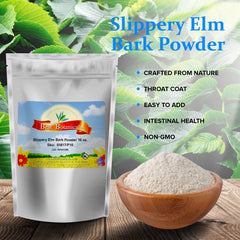 Best Botanicals Slippery Elm Powder jar with scoop for gut comfort