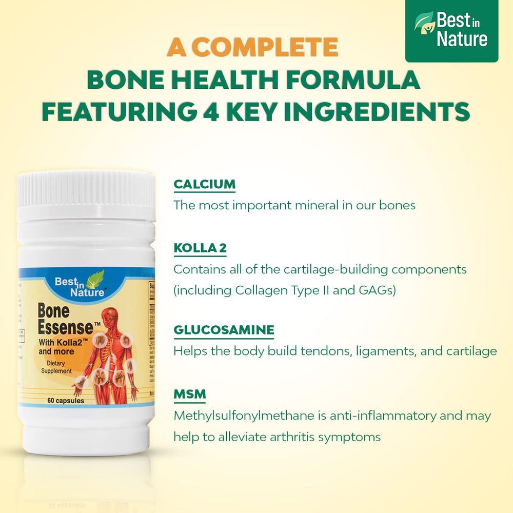 Best in Nature Bone Essense bottle on table for everyday routines.