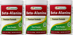 Best Naturals Beta Alanine bottle top close-up showing purity.
