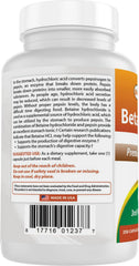 Best Naturals Betaine HCl usage with meals image suggests practical daily routine