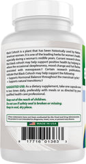 Best Naturals Black Cohosh third-party lab tested seal on label for quality assurance.