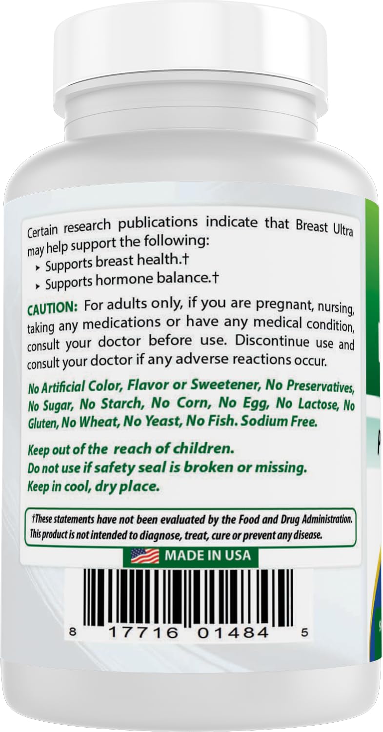 Best Naturals Breast-Ultra dosage cue on bottle label