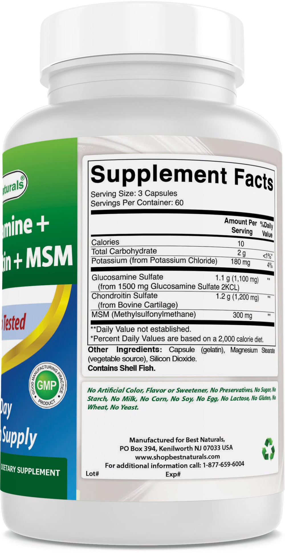 Best Naturals USA-made mark on box signaling domestic production standards.