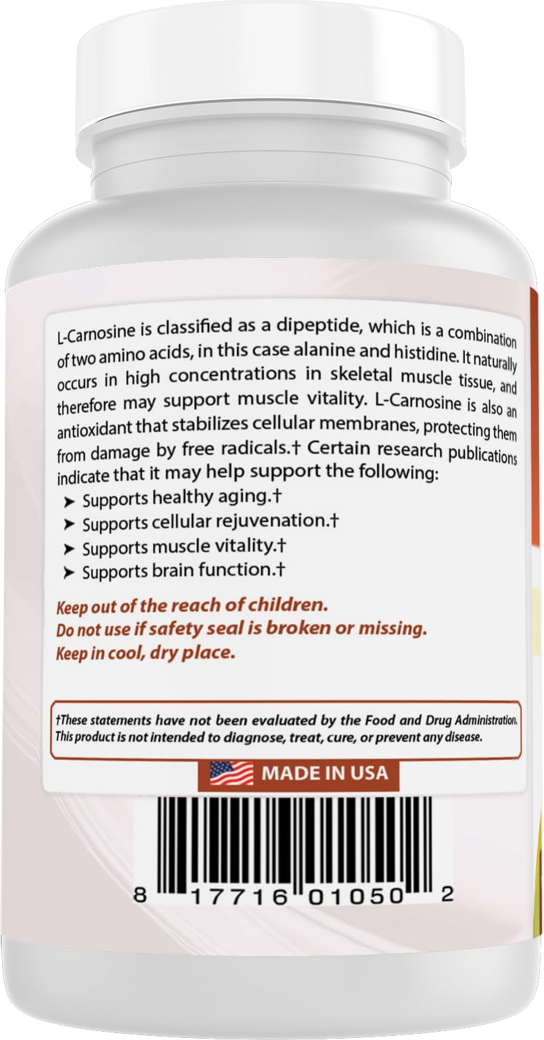 Best Naturals L-Carnosine sodium-free and preservative-free formula