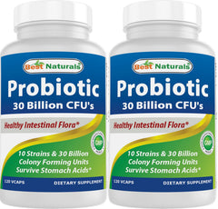 Best Naturals Probiotic 10 Strains bottle front for daily gut support.