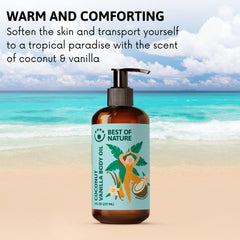 Best of Nature Coconut Vanilla silky texture close-up suggests easy glide.