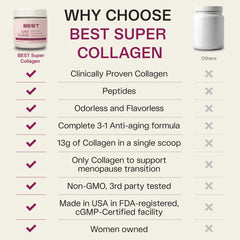 30-serving resealable container for a convenient monthly collagen routine.