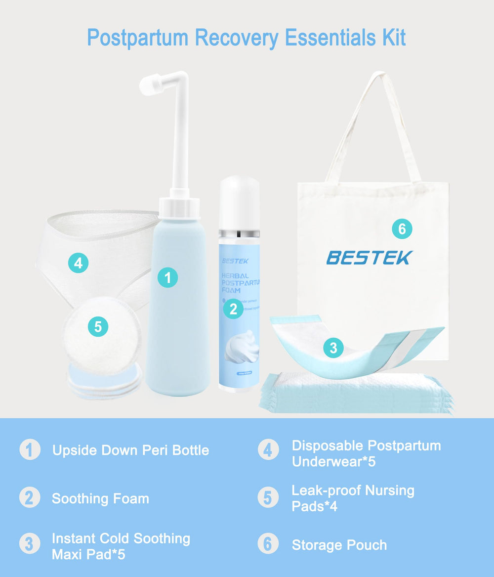 BESTEK peri bottle angled nozzle showing 75-degree design for gentle cleansing