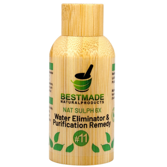 Bestmade NAT Sulph 6X pellets close-up for gentle digestion support