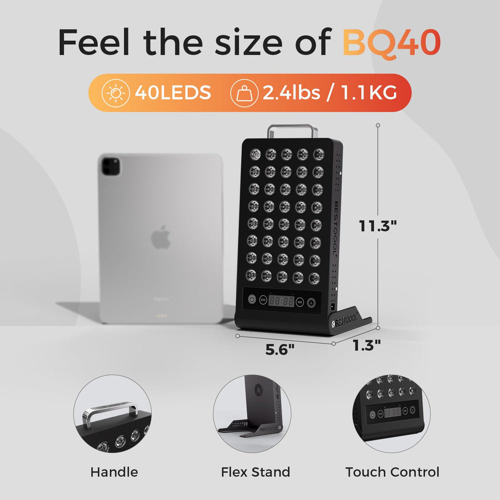 BestQool 660nm/850nm dual-chip close-up for surface and deeper reach.