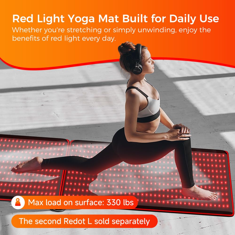 BestQool therapy mat full-body coverage reaches back and shoulders.