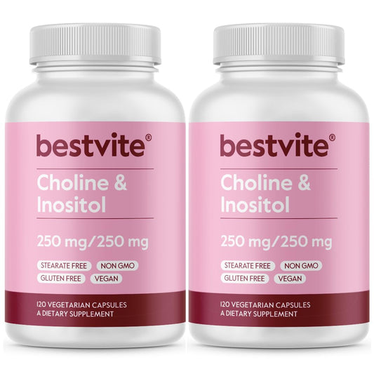 Bestvite Choline Inositol capsules bottle on kitchen counter for daily wellness
