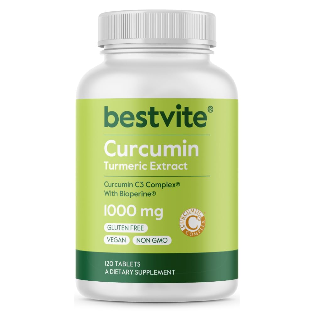 Bestvite Curcumin 1000mg tablet bottle for daily wellness