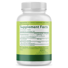 Bestvite Curcumin bottle close-up on label showing potency