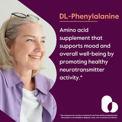 Bestvite DL-Phenylalanine capsules close-up highlighting vegan, clean formula