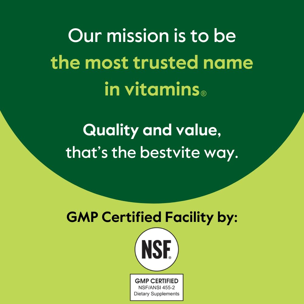 BESTVITE quality testing certificate graphic reinforces purity commitment.