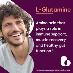 BESTVITE L-Glutamine pure formula label showing no stearates.