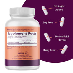 BESTVITE NAC bottle label close-up shows clean, non-GMO ingredients.