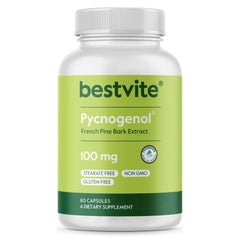 BESTVITE Pycnogenol 100mg bottle front for daily antioxidant support